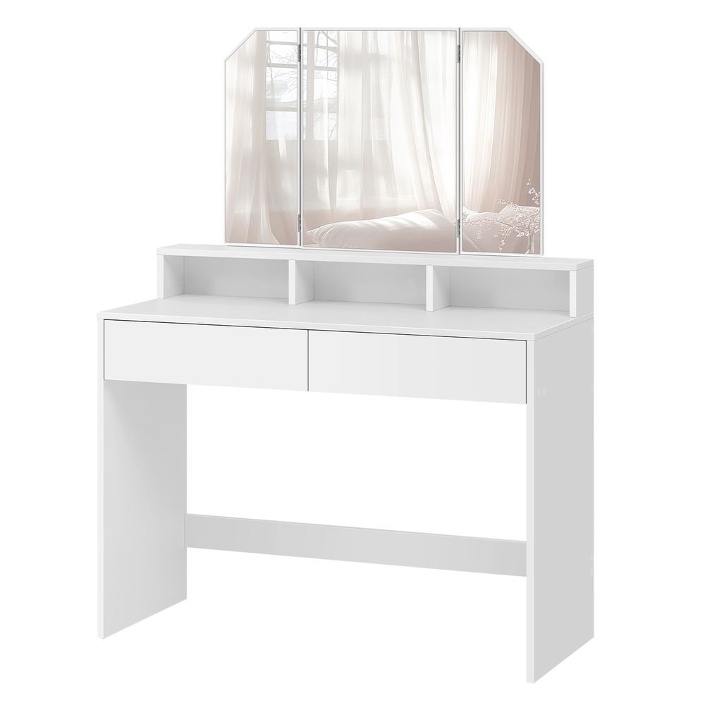 Trio, Schminktisch mit Klappspiegel, 100 cm, ohne Licht